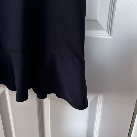 Ann Taylor LOFT Navy Flounce Hem Dress - Pearl Pockets - Picture 6 of 10